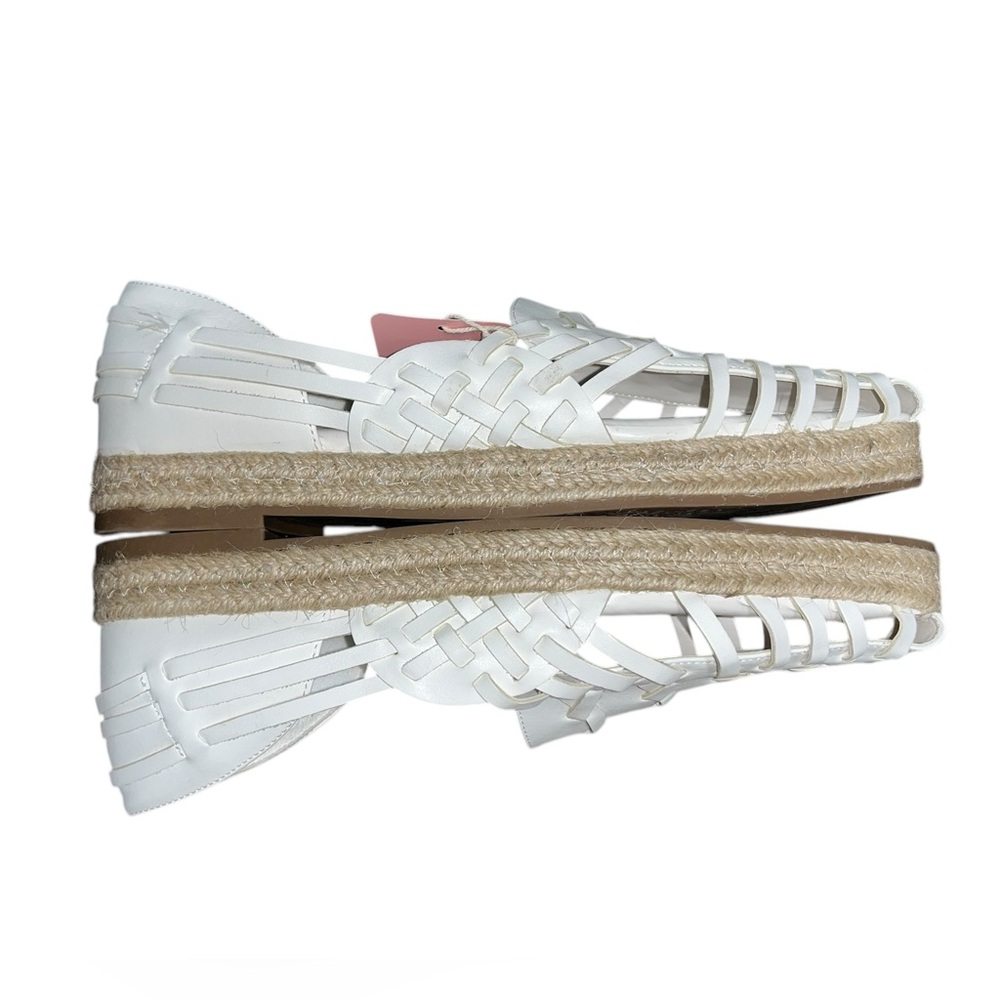 NWT SAM & LIBBY Asha Espadrille in Bright White Size 11